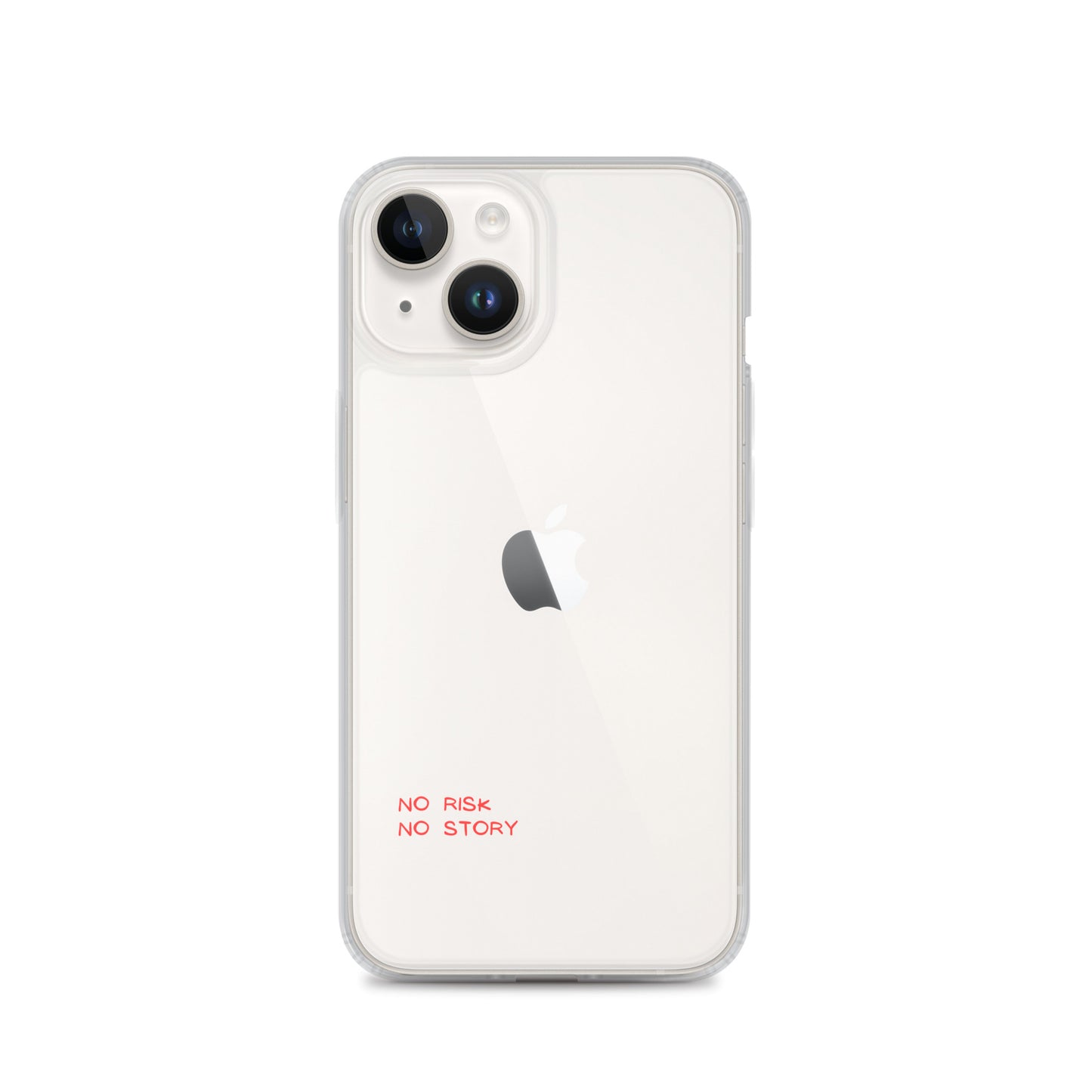 clear case for iphone: no risk no story