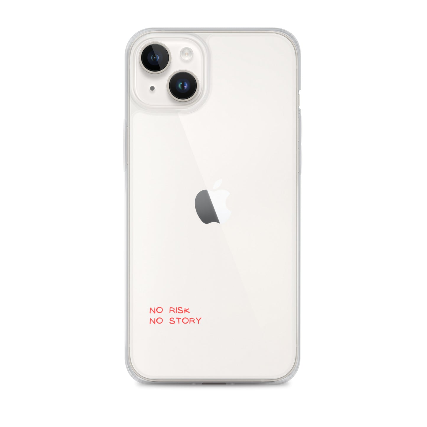 clear case for iphone: no risk no story