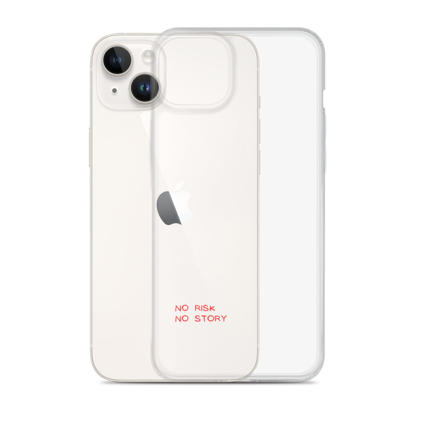 clear case for iphone: no risk no story