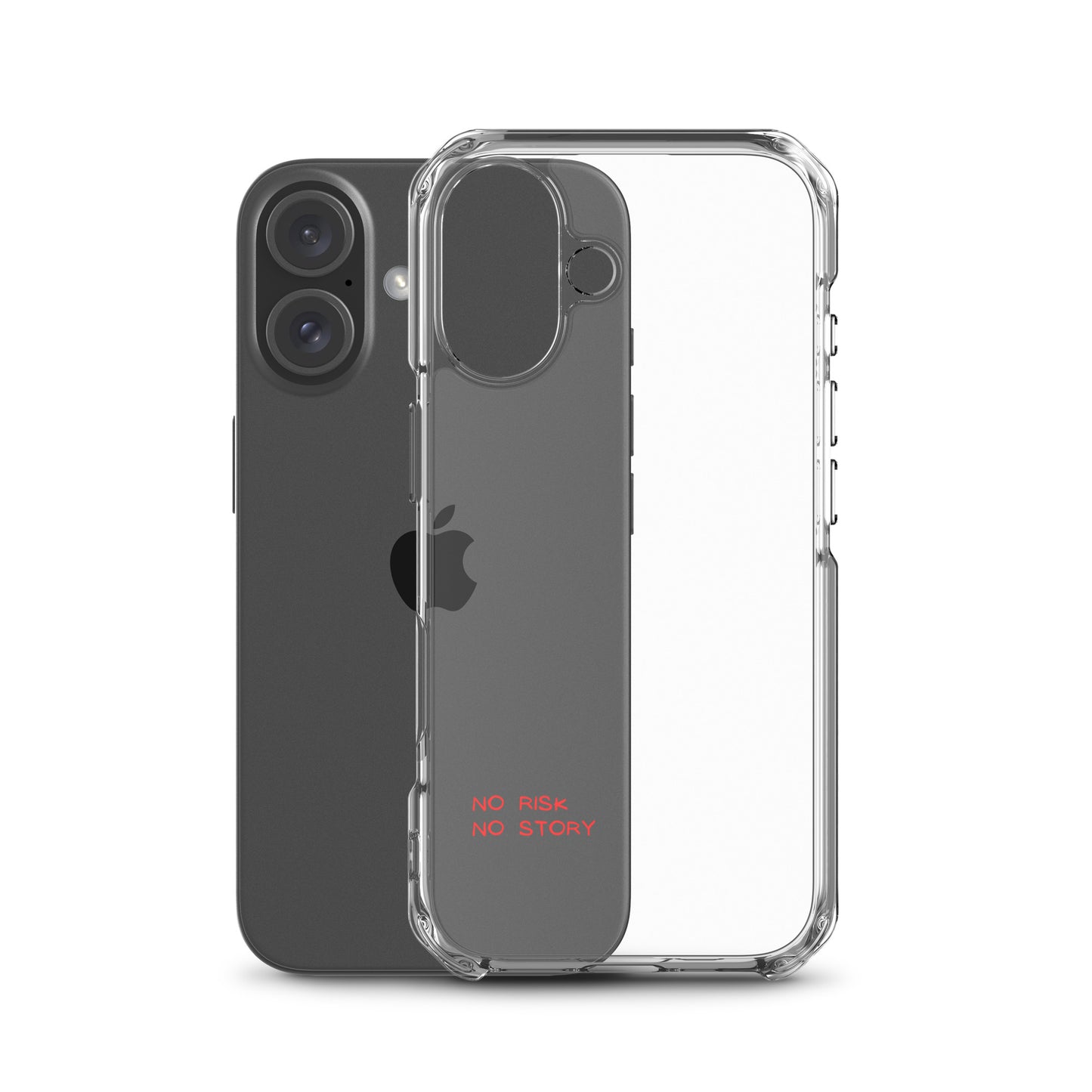 clear case for iphone: no risk no story