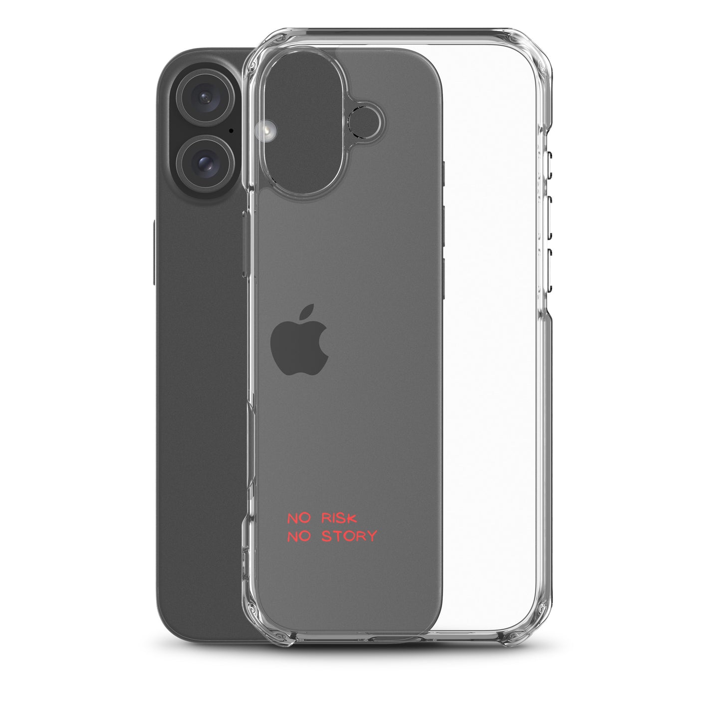 clear case for iphone: no risk no story